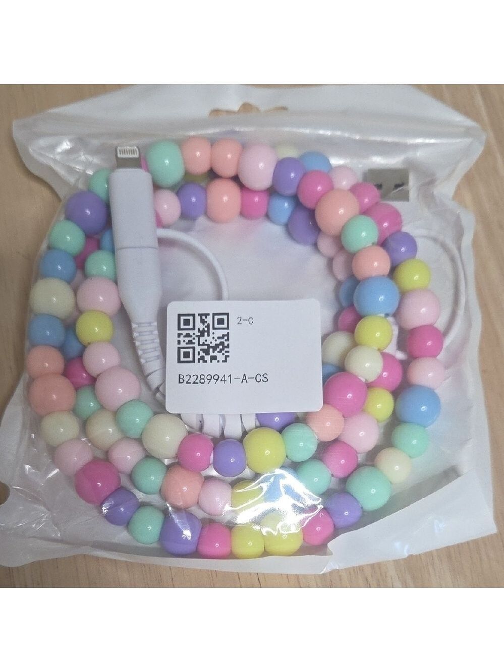 Colorful Beaded Charging Cable